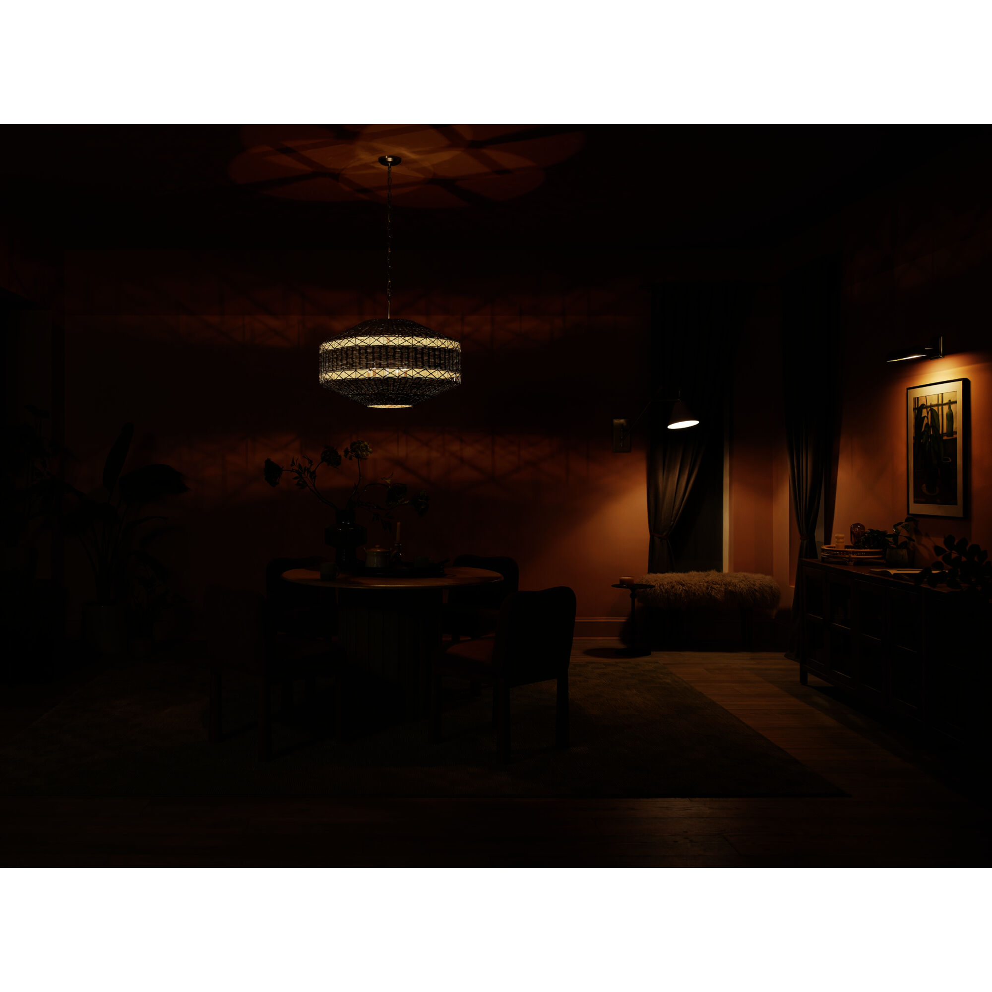 Lulo 4 Light Champagne Bronze Pendant Ceiling Light